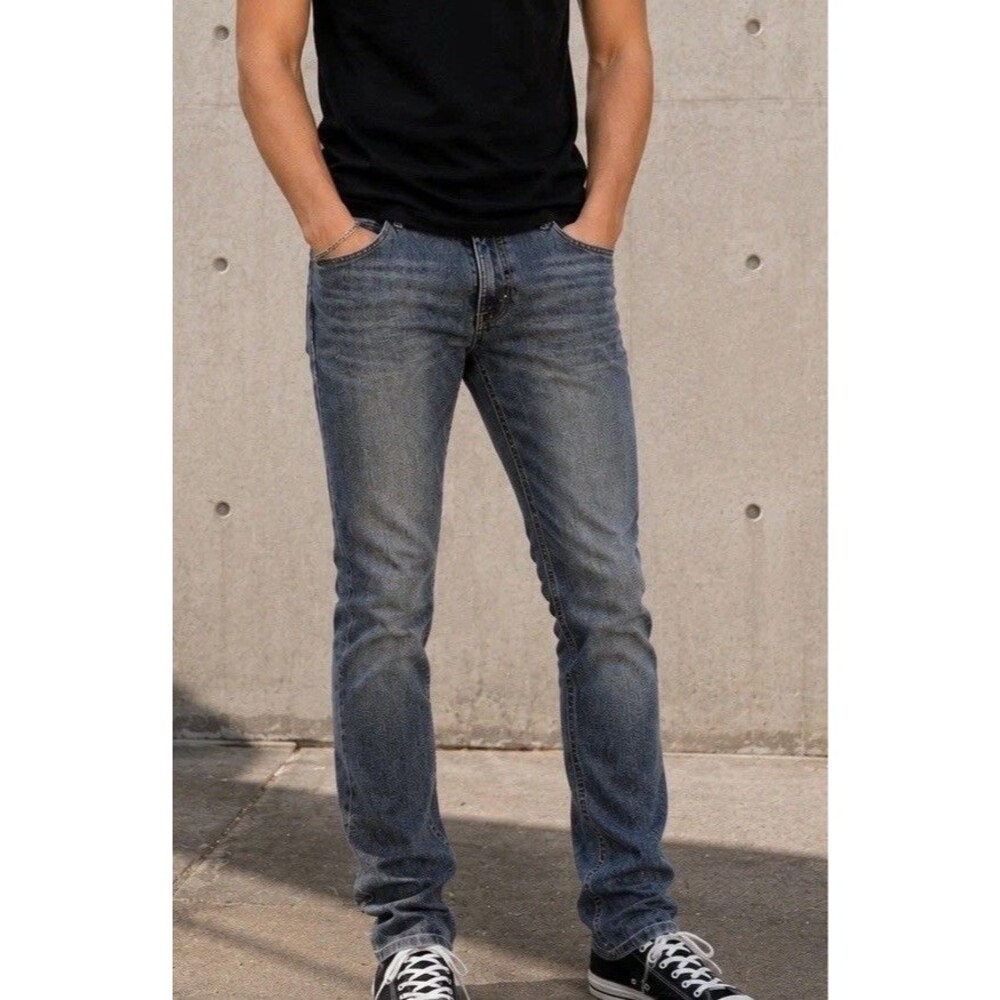 VTG Gotcha Skinny Fit Jeans Mens 32 x 32  Y2K Retro Dark Wash Cotton Pacsun